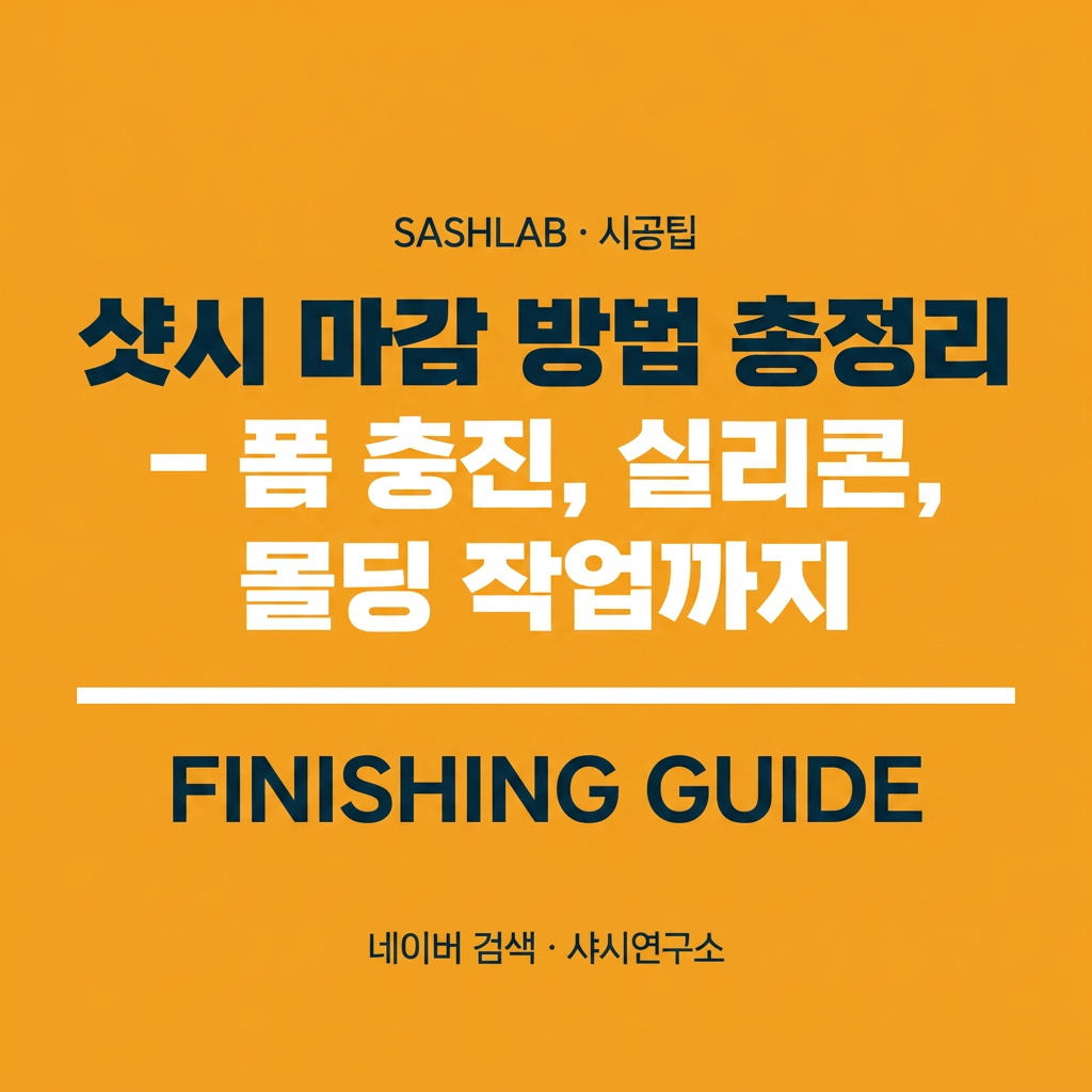 샷시 마감 방법 총정리 – 폼 충진, 실리콘, 몰딩 작업까지 대표 사진