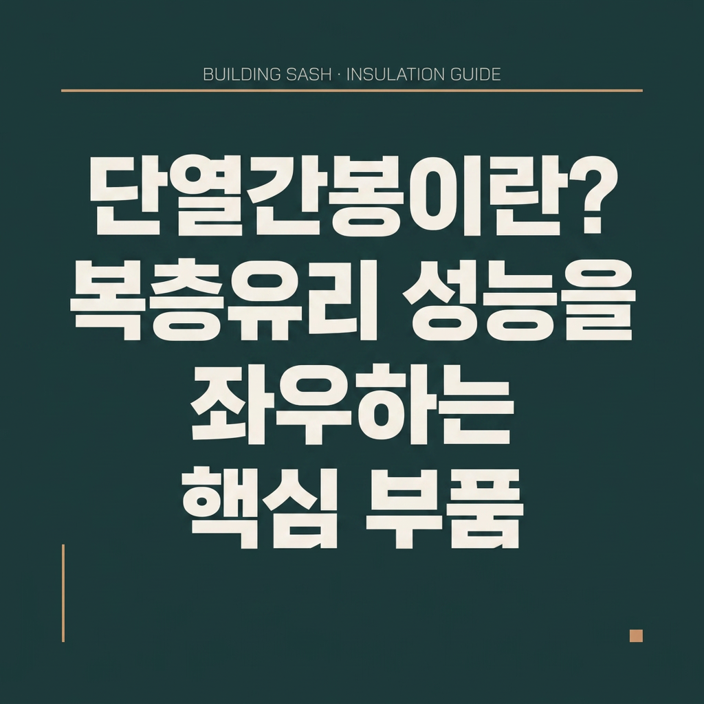 단열간봉이란? 복층유리 성능을 좌우하는 핵심 부품 대표 사진