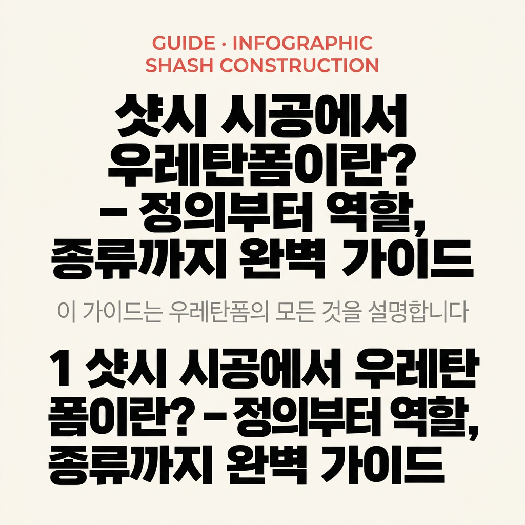 샷시 시공에서 우레탄폼이란? – 정의부터 역할, 종류까지 완벽 가이드 대표 사진