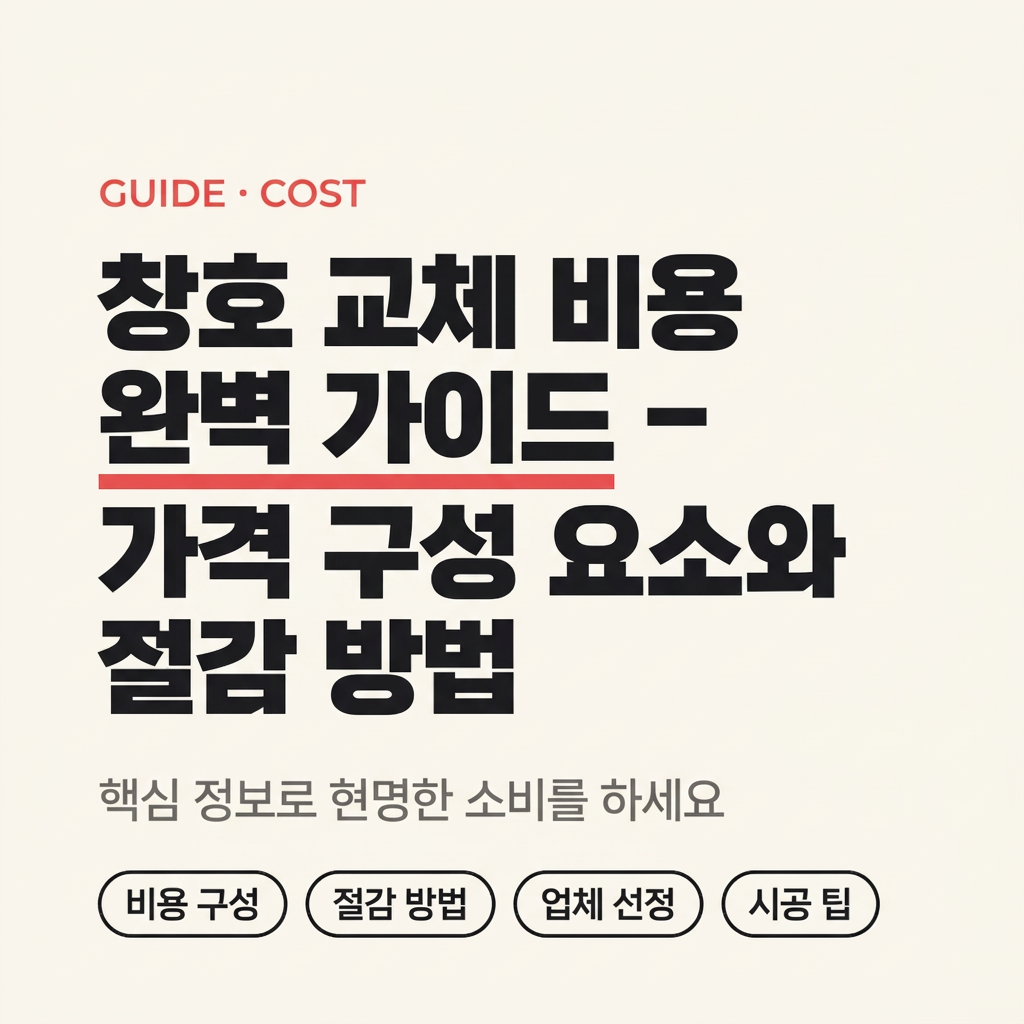 창호 교체 비용 완벽 가이드 – 가격 구성 요소와 절감 방법 대표 사진
