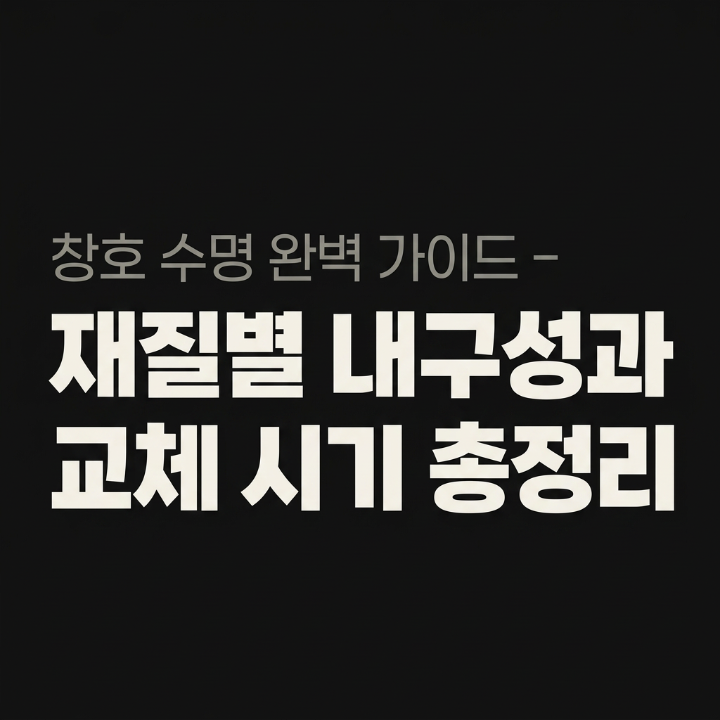 창호 수명 완벽 가이드 – 재질별 내구성과 교체 시기 총정리 대표 사진
