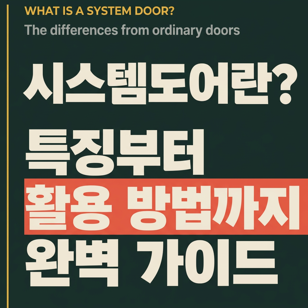시스템도어란? 특징부터 활용 방법까지 완벽 가이드 대표 사진